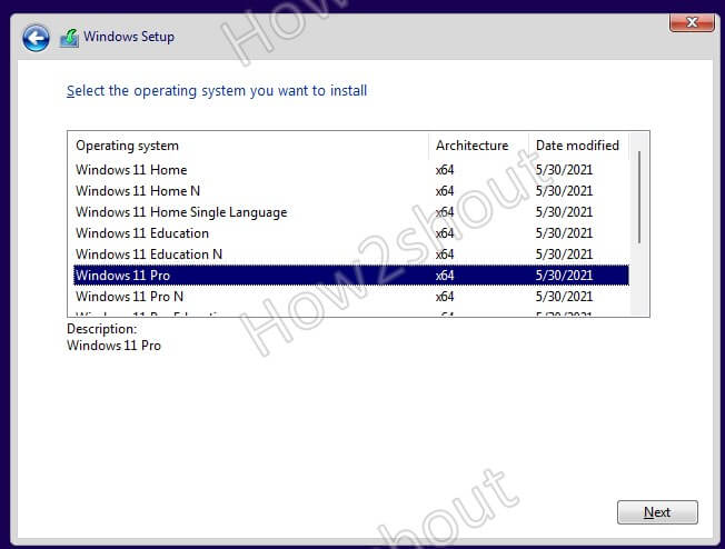Select-Windows-11-editions