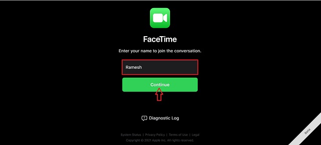 Enter-your-name-for-FaceTime-call