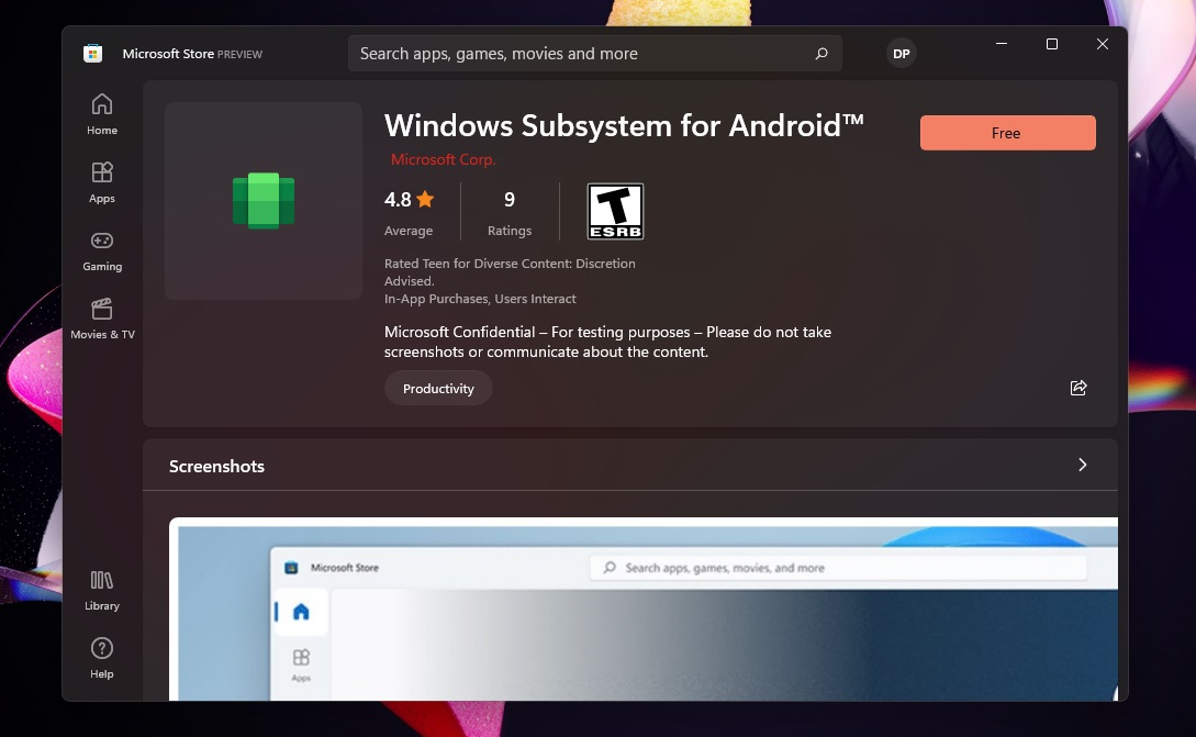 Windows-Subsystem-for-Android