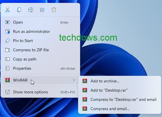 WinRAR-sub-menu-on-Windows-11-desktop-context-menu
