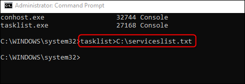 Run-the-export-tasklist-command.