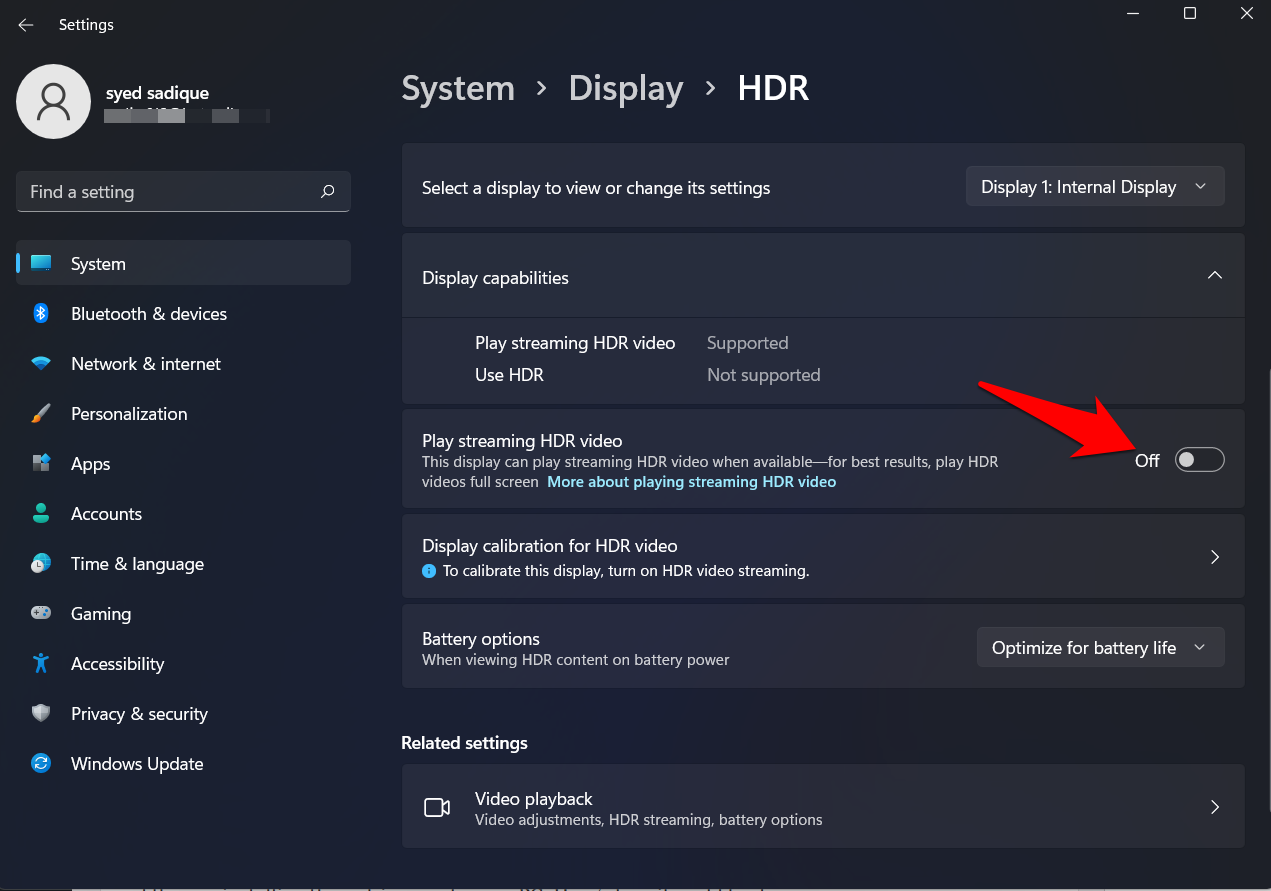 disable-play-streamig-hdr-videos-windows-11