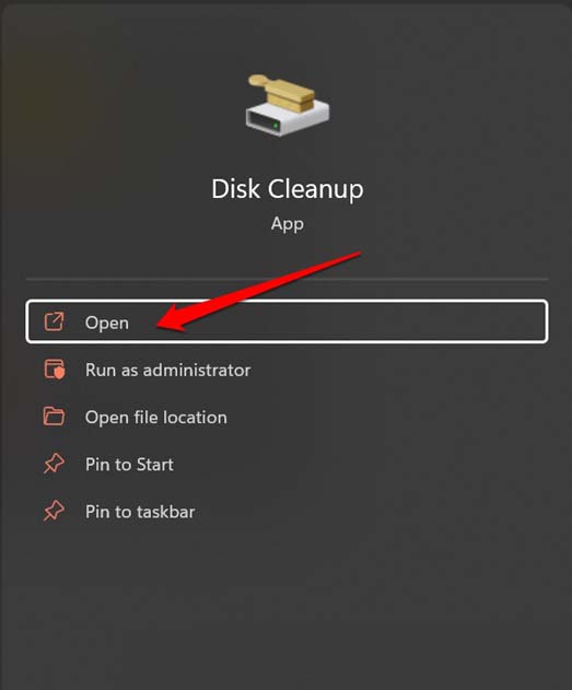 open-Windows-Disk-Cleanup