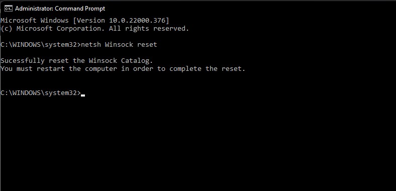 reset-winsock-catalog reset-winsock-catalog