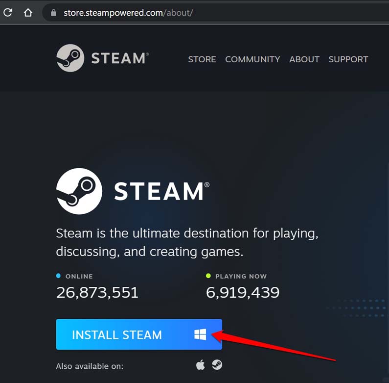 install-Steam-for-Windows-11