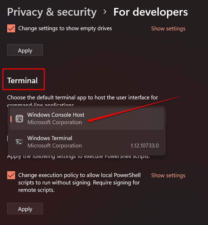 set-default-terminal-app-on-Windows-OS