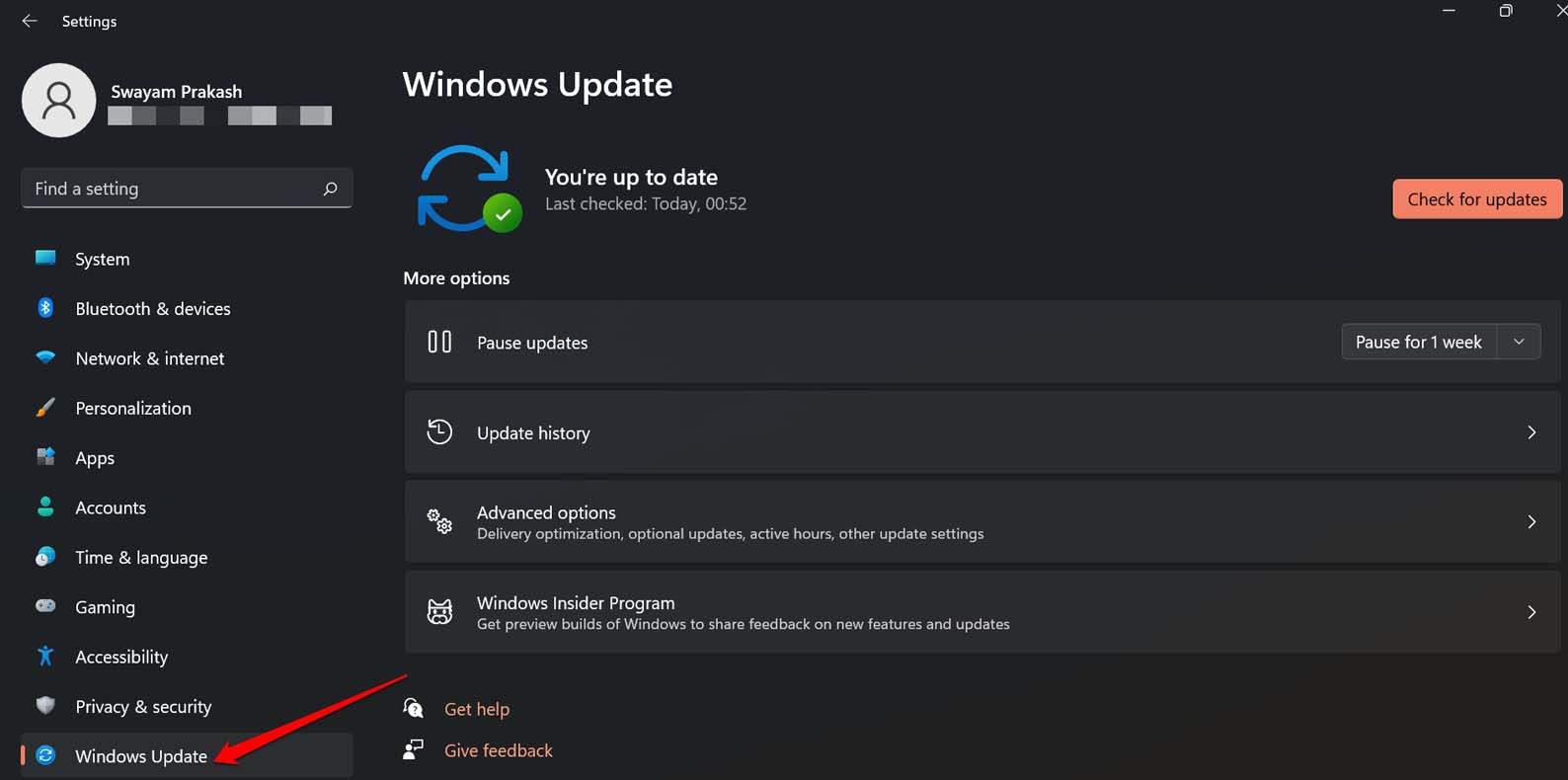 click-on-Windows-Update-