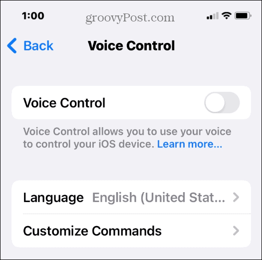 Voice-Control-Off