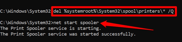 clear-the-queue-and-restart-the-print-spooler-using-command-prompt