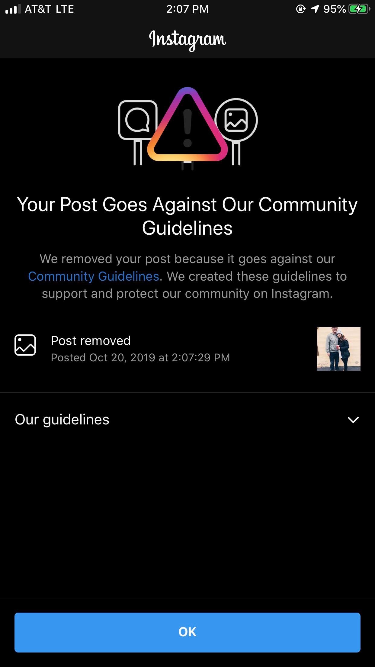 Your_Post_Goes_Against_Our_Community_Guidelines