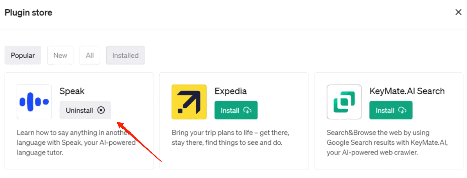 Plugins-Uninstall Plugins-Uninstall