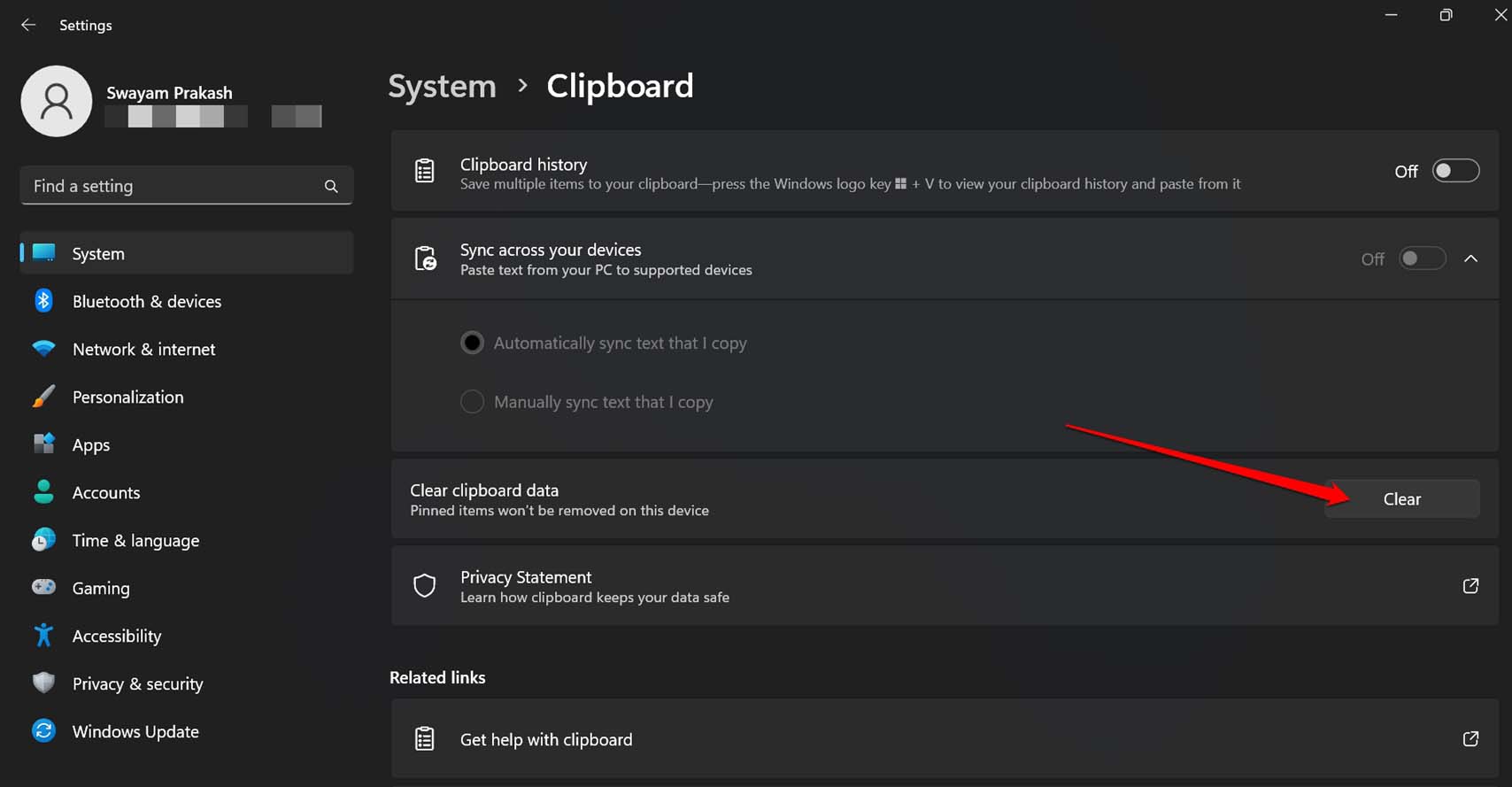 clear-clipboard-history-from-the-Settings-app-in-Windows