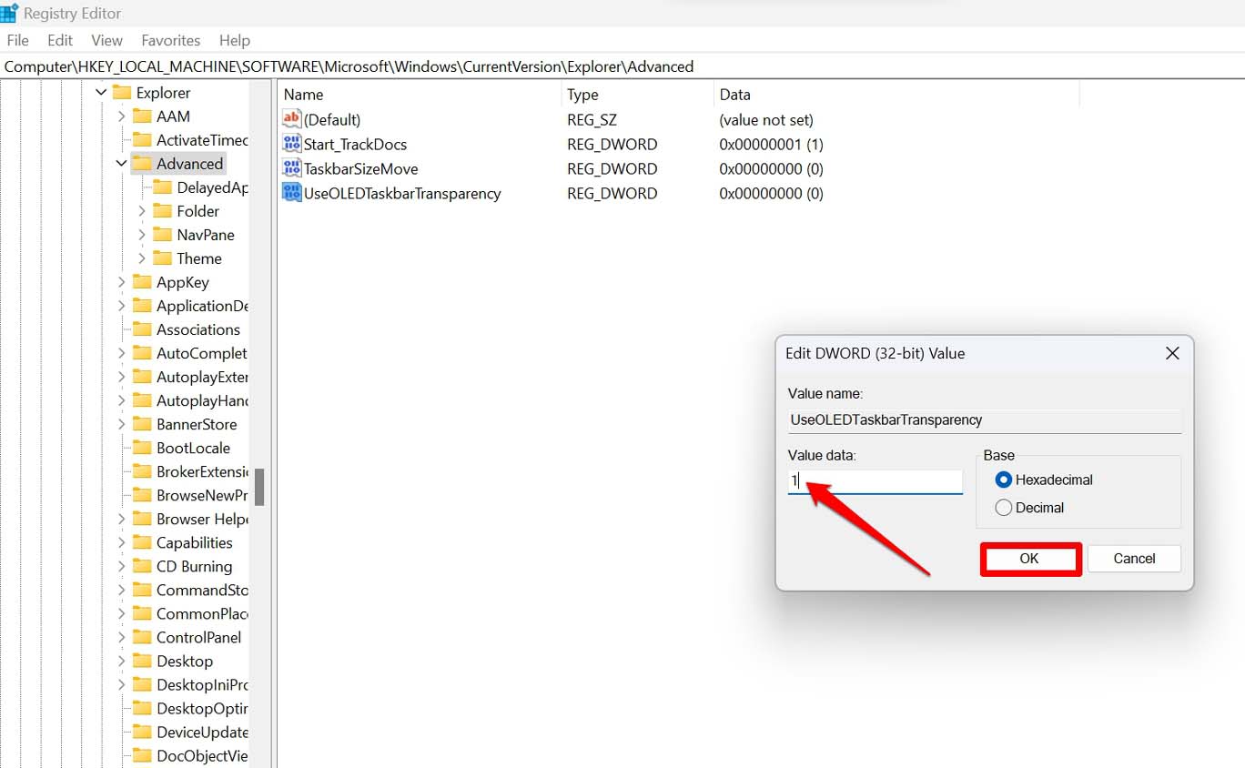 set-the-valuedata-for-UseOLEDTaskbarTransparency set-the-valuedata-for-UseOLEDTaskbarTransparency