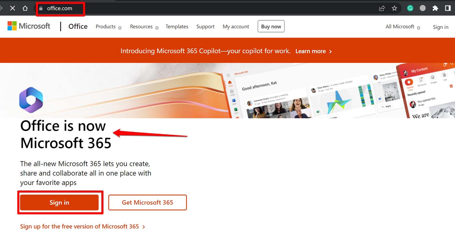 sign-into-Microsoft-office-account