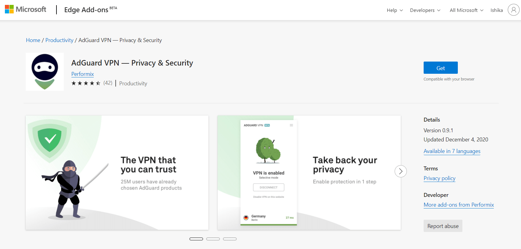 AdGuard_VPN_for_Privacy_Edge_Add-on