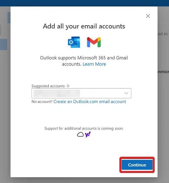 Add-the-email-account-and-press-the-Continue-button