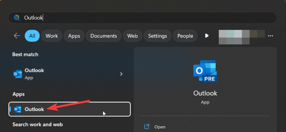 Open-Outlook-app-from-Start-menu