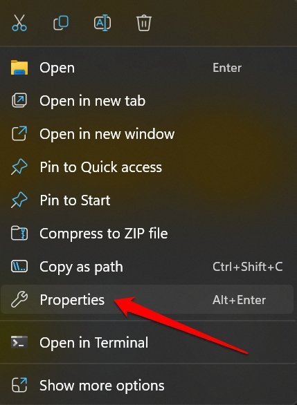access-properties-of-the-folder