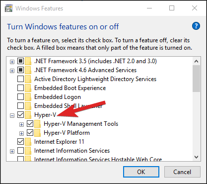 Enable-Hyper-V-in-Windows-features-window
