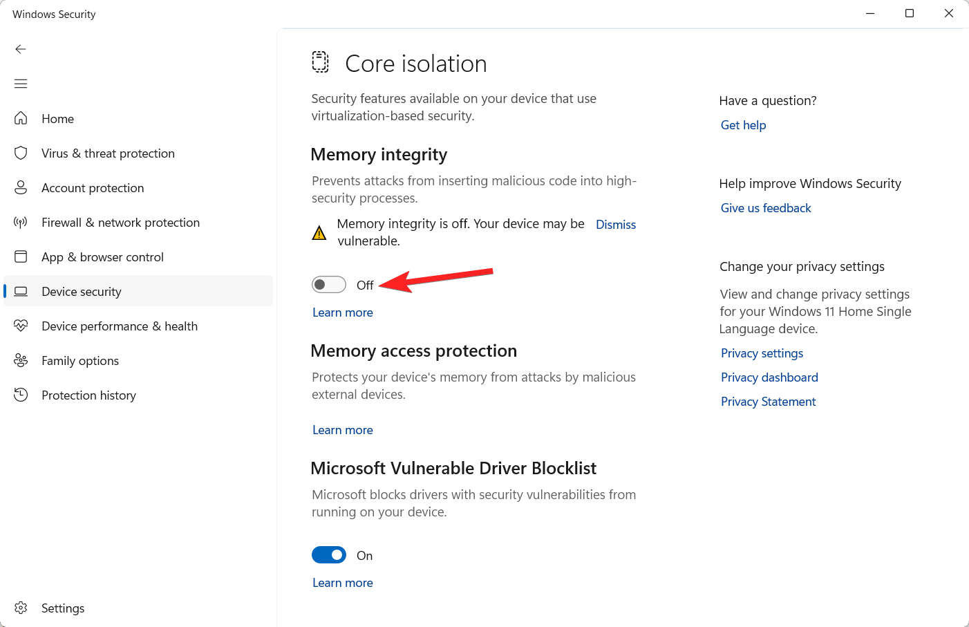 Turn-off-memory-integrity Turn-off-memory-integrity