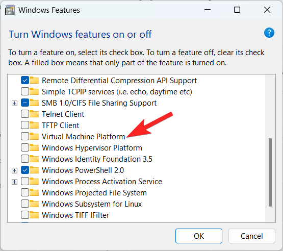 Uncheck-Virtual-Machine-Platform Uncheck-Virtual-Machine-Platform