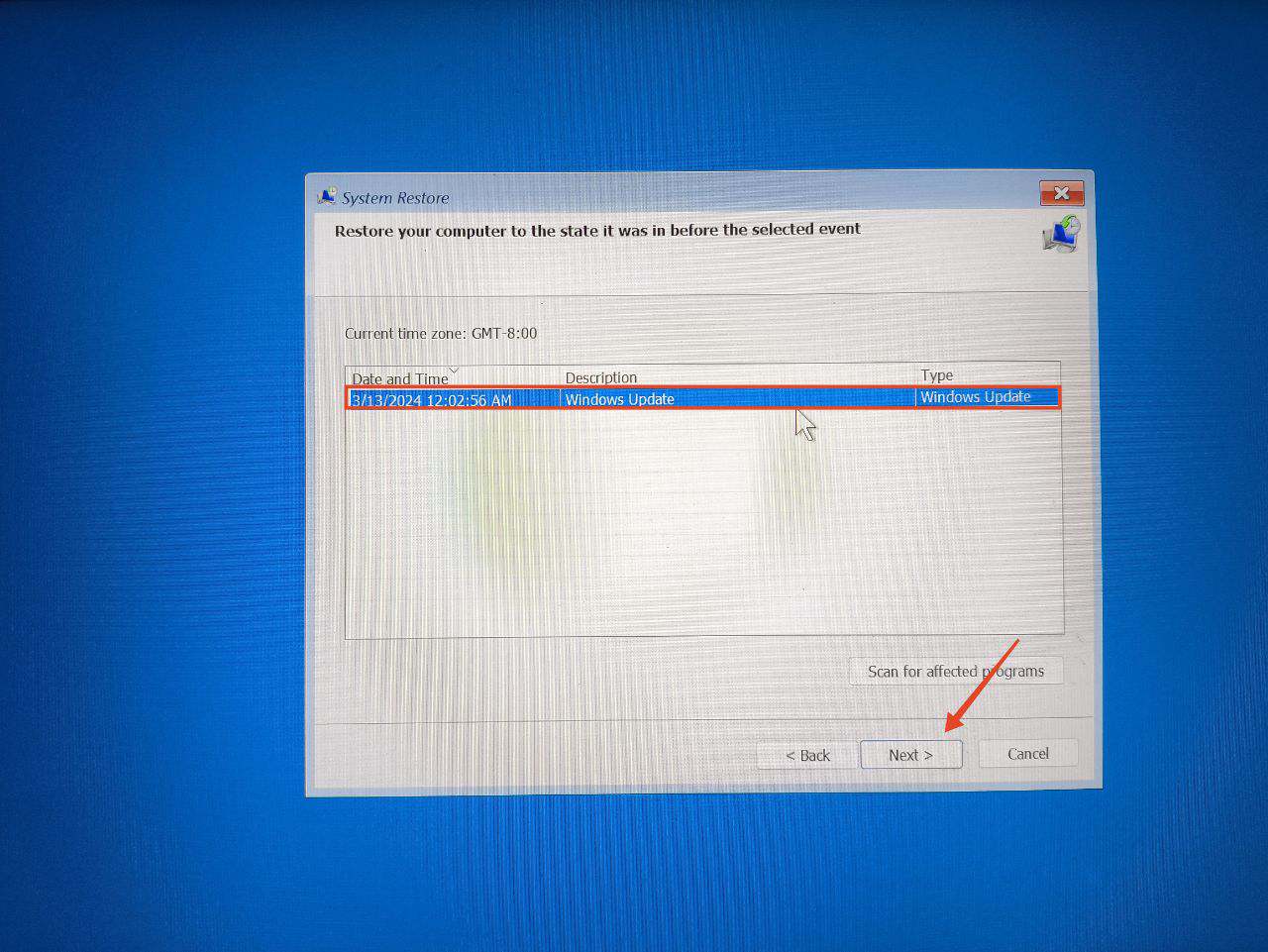 select-a-restore-point select-a-restore-point